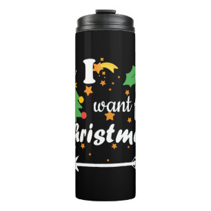 All i want for Christmas Couple Shirt Thermal Tumbler