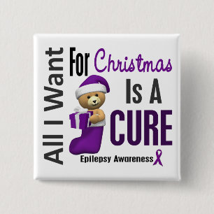 All I Want For Christmas Epilepsy 15 Cm Square Badge