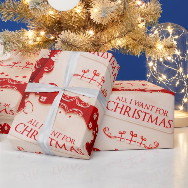 All I Want For Christmas Gift Wrap (Holidays)
