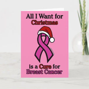 All I Want for Christmas/Hat...Breast Cancer Card