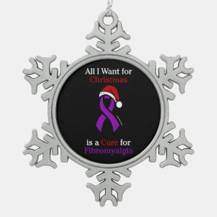 All I Want for Christmas/Hat...Fibro Snowflake Pew Pewter Christmas Ornament