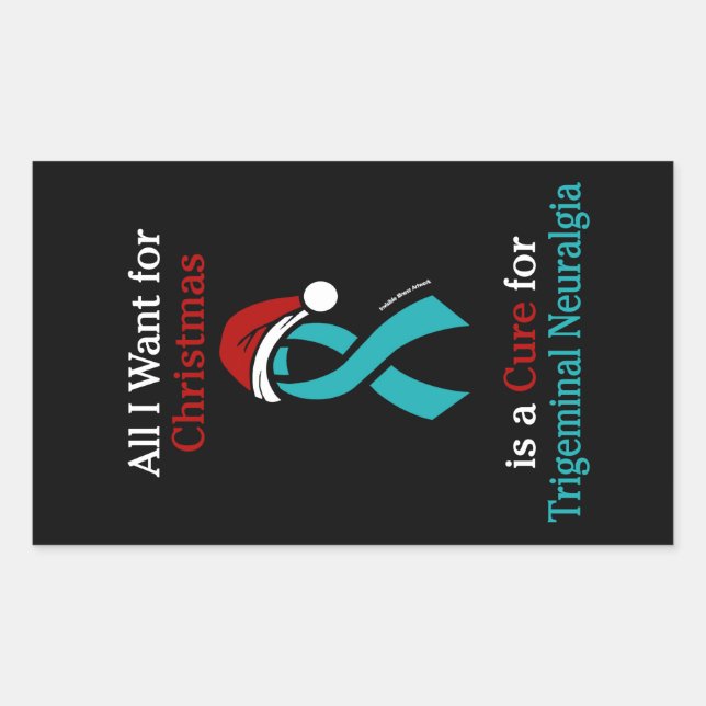 All I Want for Christmas/Hat...TN Rectangular Stic Sticker (Front)