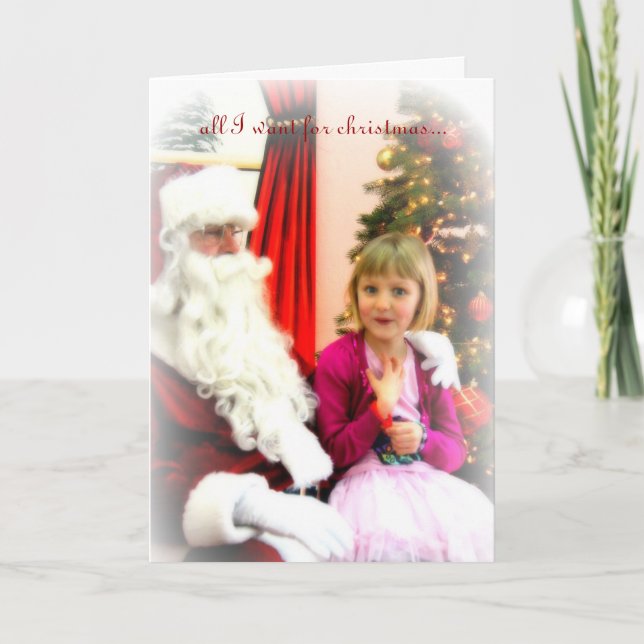 all I want for christmas Holiday Card (Front)