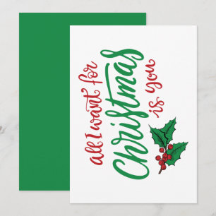 All I want for Christmas Holiday Card