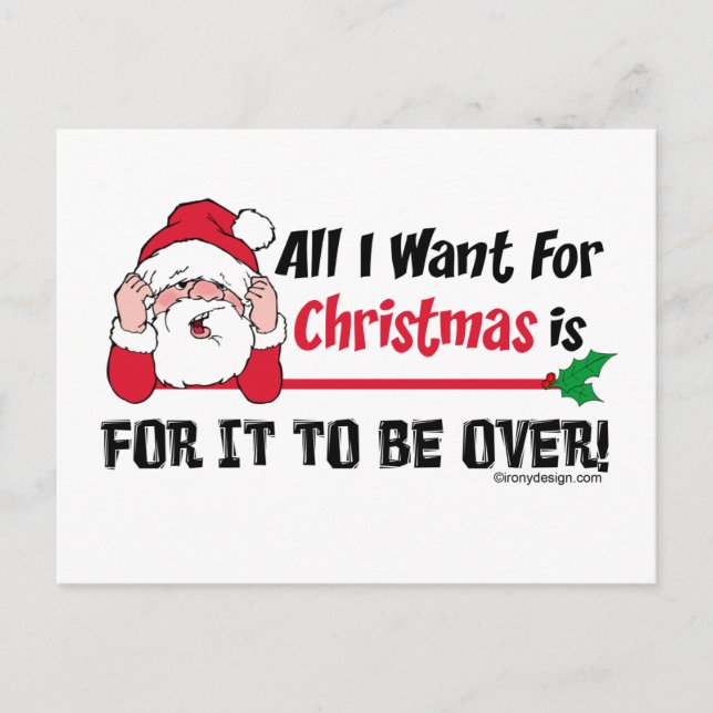 All I want for Christmas Holiday Postcard (Front)