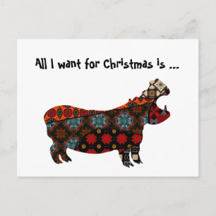 All I Want For Christmas Holiday Postcard