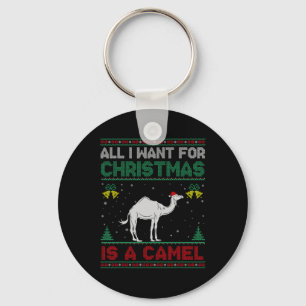 All I Want For Christmas Is A Camel Ugly Sweater  Key Ring