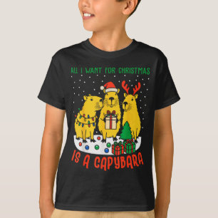 All I Want For Christmas Is A Capybara Xmas Tree C T-Shirt