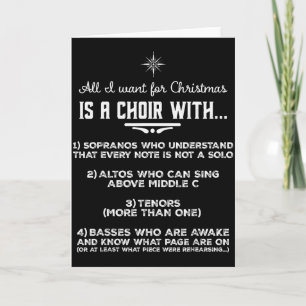 All I Want For Christmas Is A Choir With Sopranos  Card