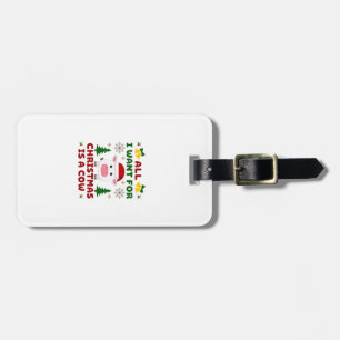 All I Want For Christmas Is A Cow Ugly Sweater T-S Luggage Tag