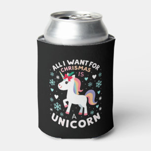 All I Want For Christmas Is A Unicorn Ugly Sweater Can Cooler