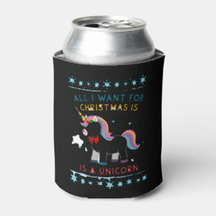 All I Want For Christmas Is A Unicorn Ugly Sweater Can Cooler