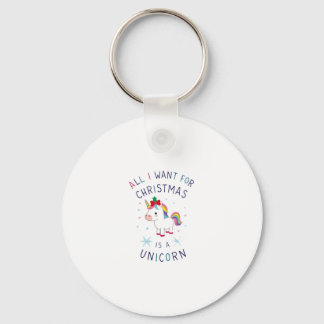 All I Want For Christmas Is A Unicorn Ugly Sweater Key Ring