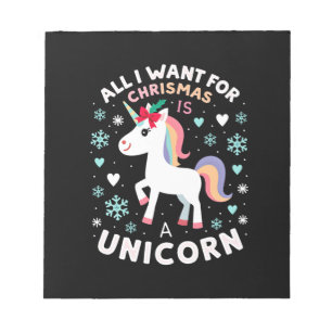 All I Want For Christmas Is A Unicorn Ugly Sweater Notepad