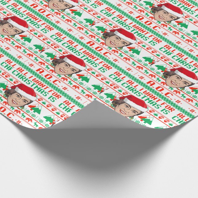 All I want for Christmas is AOC Wrapping Paper (Corner)
