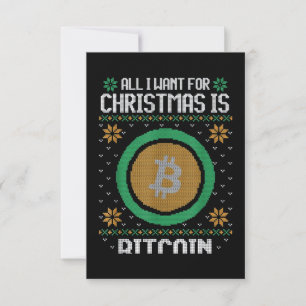 All I Want For Christmas Is Bitcoin BTC Card