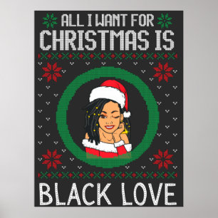 All I Want For Christmas Is Black Love Sista Melan Poster