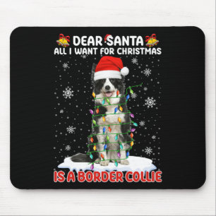 All I Want For Christmas Is Border Collie Santa Do Mouse Mat