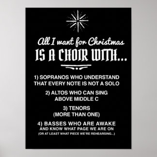 All i want for Christmas is... choir poster