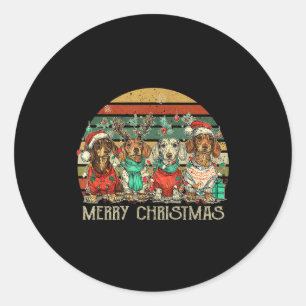 All I Want For Christmas Is More Dachshunds Ugly X Classic Round Sticker