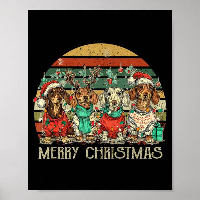 All I Want For Christmas Is More Dachshunds Ugly X Poster (Front)