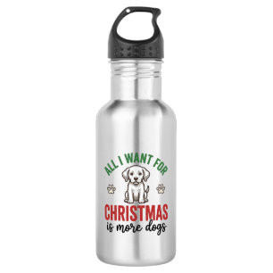 All I Want for Christmas Is More Dogs Vintage Desi 532 Ml Water Bottle