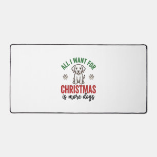 All I Want for Christmas Is More Dogs Vintage Desi Desk Mat