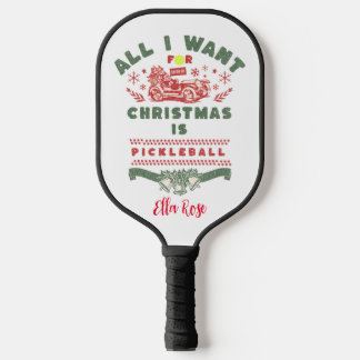 All I want for Christmas is Pickleball Vintage Pickleball Paddle