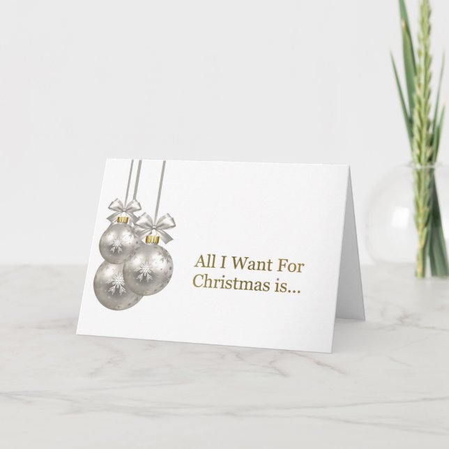All I Want for Christmas is Romantic Holiday Card (Front)