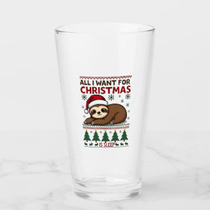 All I Want For Christmas Is Sleep - Funny Xmas Slo Glass
