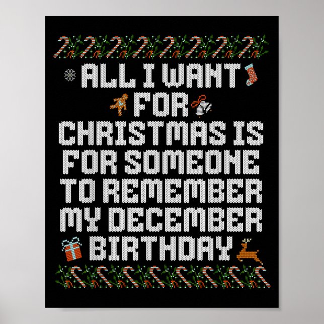 All I Want For Christmas Is Someone Remember My Bi Poster (Front)