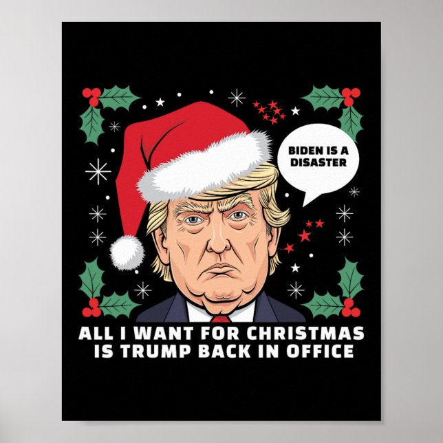 All I Want For Christmas Is Trump Back In Office F Poster (Front)