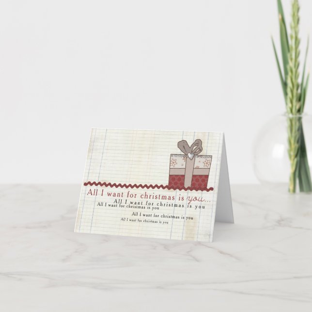 all i want for christmas is you holiday card (Front)