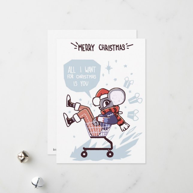 All I want for Christmas is You Holiday Card (Front/Back In Situ)