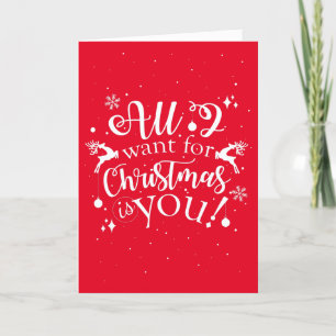 all i want for christmas is you holiday card