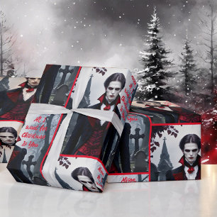 All I Want For Christmas Is You Vampire Romance Wrapping Paper