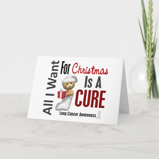 All I Want For Christmas Lung Cancer Holiday Card (Front)