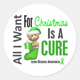 All I Want For Christmas Lyme Disease Classic Round Sticker