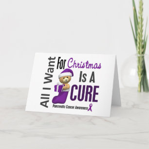 All I Want For Christmas Pancreatic Cancer Holiday Card