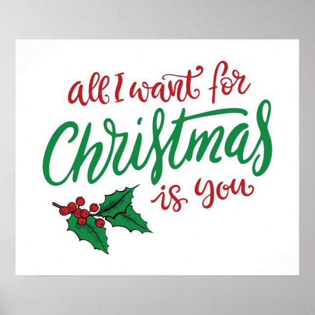All I want for Christmas Poster (Front)