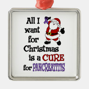All I Want For Christmas/Santa...Pancreatitis Metal Tree Decoration