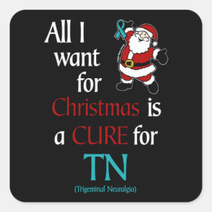 All I Want For Christmas/Santa...TN Square Sticker