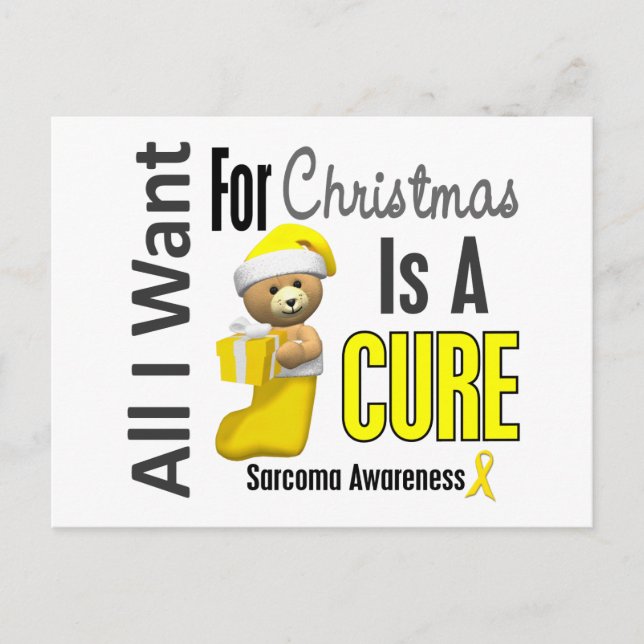 All I Want For Christmas Sarcoma Holiday Postcard (Front)
