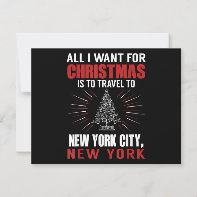 All I Want For Christmas Travel To New York City N (Front)