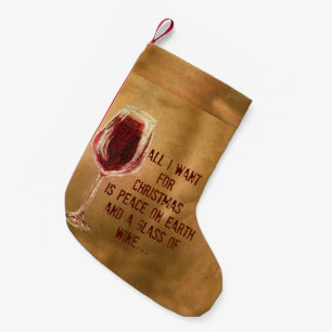 All I Want for Christmas Wine Stocking