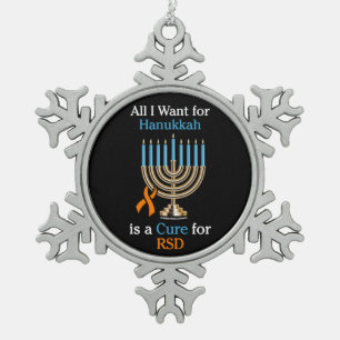 All I Want for Hanukkah...RSD Snowflake Pewter Chr Snowflake Pewter Christmas Ornament