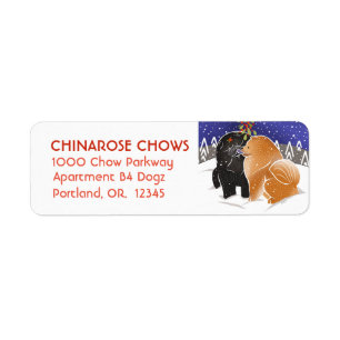 ALL I WANT FOR XMAS -CHOW Address Labels Customise
