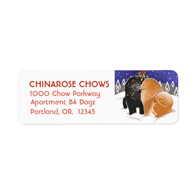 ALL I WANT FOR XMAS -CHOW Address Labels Customise (Front)