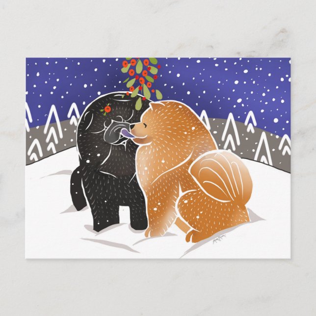 ALL I WANT FOR XMAS Chow postcard (Front)