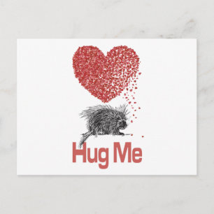 All I Want is a Hug Print Porcupine Art Postcard